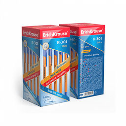 Цена за 50 шт. Ручка шариковая ErichKrause R-301 Stick Orange 0.7, цвет чернил синий (в коробке по 50 шт.)  фото 3
