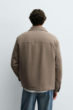 TEXTURED PADDED OVERSHIRT - Zara фото 3