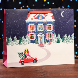 Пакет подарочный Сказочный замок, ХL 50 х 40 х 15 см