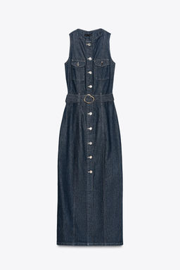 Z1975 DENIM DRESS WITH BELT - Zara фото 6