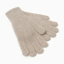 Перчатки женские MIST с шерстью кролика, размер 22 см, бежевые