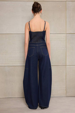 Mavi Ask?l? Az Esnek Baggy Fit Denim Tulum TWOSS26TU00001 - Trendyolmilla фото 6