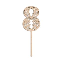 Заготовка для декорирования Mr. Carving ВД-227 Украшение для торта Цифра ажурная фанера 0.4 см Цифра 8