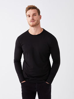 Bisiklet Yaka Uzun Kollu Erkek Ti??rt