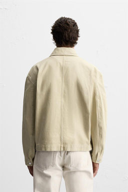 CROPPED FIT TWILL JACKET - Zara фото 3