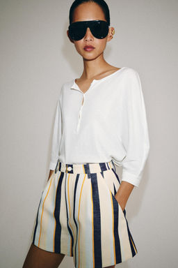 SHORTS RAYA PLIEGUE ZW COLLECTION / Multicolor - Zara фото 2