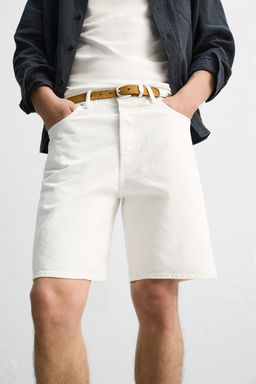 LIMITED EDITION STRAIGHT-LEG DENIM BERMUDA SHORTS - Zara фото 16