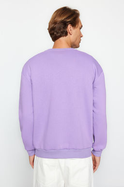Lila Regular/Normal Kesim Ici Polar/S?cak Tutan Nak?sl? Sweatshirt TMNAW21SW1538 - Trendyolmilla фото 6