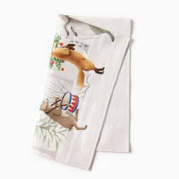 Полотенце новогоднее кухонное Этель Лесные звери 40х70 см, 100% хл, саржа 190 г/м2  фото 5