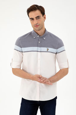 Мужская темно-синяя рубашка с длинным рукавом Неожиданная скидка в корзине - U.s. polo assn фото 3