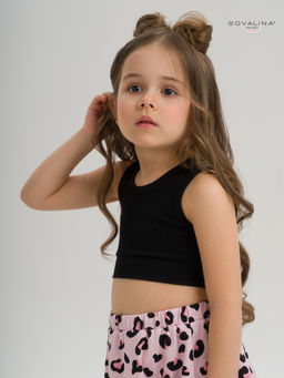 Кроп-топ лапша черный - Sovalina фото 2