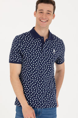 U. S. Polo Assn Мужская темно-синяя футболка с воротником-поло