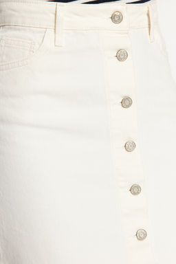 TRENDYOLMILLA Ekru Dugme Kapamal? Denim Kot Etek TCTSS23EE00024  фото 15