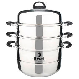 Мантоварка-пароварка четырехуровневая 28 см, нержавеющая сталь (R-028)