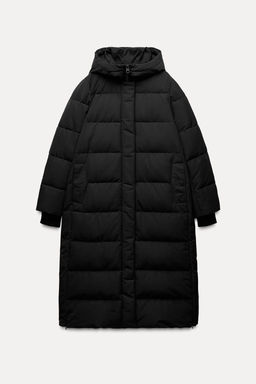 LONG HOODED WATER AND WIND RESISTANT PUFFER JACKET - Zara фото 3