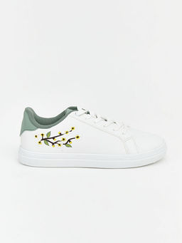 Deri G?r?n?ml? Kad?n Spor Ayakkab?