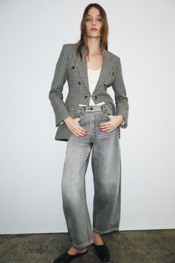 ASYMMETRIC CHECK BLAZER WITH WOOL ZW COLLECTION LIMITED EDITION - Zara фото 4