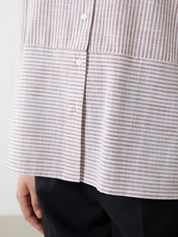 ?izgili Poplin Kad?n G?mlek