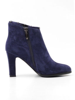01-D8-4187 DARK BLUE Ботильоны женские (натуральная замша, байка)