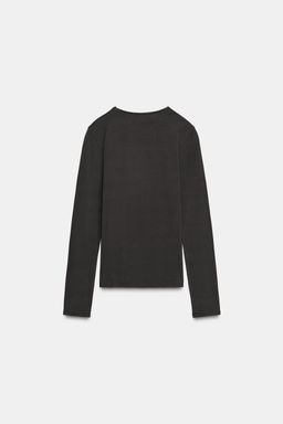 CAMISETA B?SICA ALGOD?N / Carb?n - Zara фото 5
