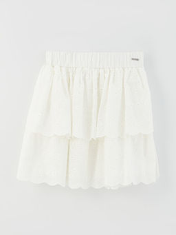 Beli Lastikli Dantel Detayl? K?z ?ocuk Etek