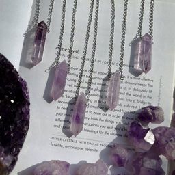 Кулон на цепочке из лавандового Аметиста 55 см +