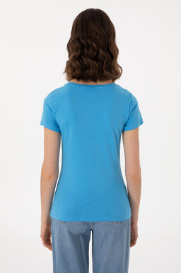 Kad_n Turkuaz Bisiklet Yaka Ti__rt Sepette S_rpriz _ndirim - U.s. polo assn фото 5