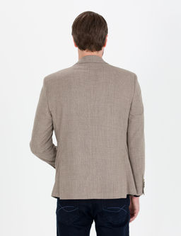 A__k Kahverengi Slim Fit Ceket
