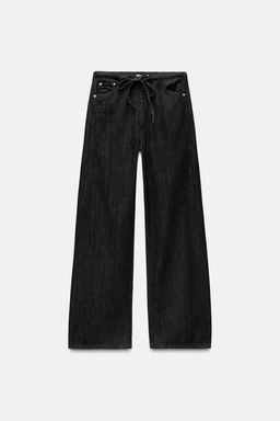 DENIM-EFFECT PYJAMA TROUSERS - Zara фото 5