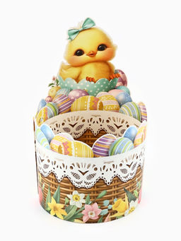 Цена за 3 шт. Форма ободок для кулича Цыплёнок, на Пасху, 41.6?20.4 см - Simaland фото 3