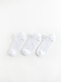 Dantel Detayl? K?z ?ocuk Patik ?orap 3l?