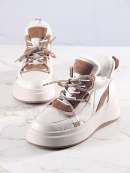 Ботинки 229.windybe. бежевый коричневый/Байка