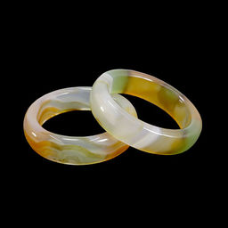 Кольцо из камня гладкое Радужный агат притягивает энергии изобилия и благополучия