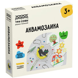 Набор для творчества "Аквамозаика. Кошкин дом" 4 картинки (AQB_54279, "ТРИ СОВЫ") в коробке