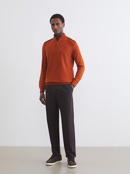 Dik Yaka Erkek Triko Kazak