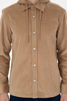 Мужская рубашка светло-коричневого цвета с длинным рукавом Неожиданная скидка в корзине - U.s. polo assn фото 6
