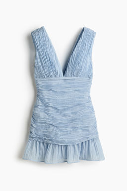 Vestido sin mangas efecto arrugado