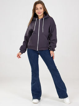 Толстовка Джерри  женская на молнии из футера с начесом Серая - Амавес-текстиль фото 2