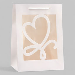 Цена за 12 шт. Пакет подарочный с фигурным окном 18?13?25 см, белый