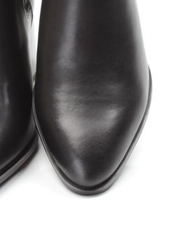 01-PCT161-1 BLACK Ботинки Челси демисезонные женские (натуральная кожа, байка) - Фабричный китай фото 14