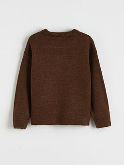 Desenli K?z ?ocuk Triko Kazak