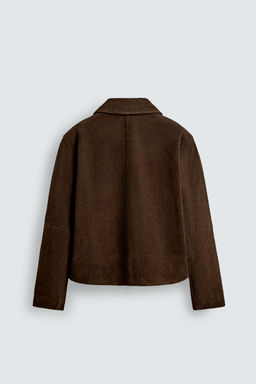 LEATHER SUEDE JACKET - Zara фото 18