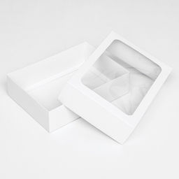 Цена за 5 шт. Коробка складная, крышка-дно, с окном, белый, 25 х 18 х 6,5 см, - UPAK LAND фото 4