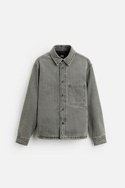 FADED DENIM OVERSHIRT - Zara фото 5