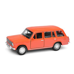 Машина металл ВАЗ-2102 12 см, (двери, багаж, оранжевый) инерц., в коробке