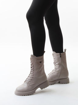 04-PAM366-3Z GRAY Ботинки зимние женские (натуральная кожа, 100% шерсть)