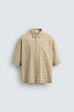 BOXY FIT CHECK SHIRT - Zara фото 7