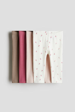 Pack de 4 leggings en punto de algod?n