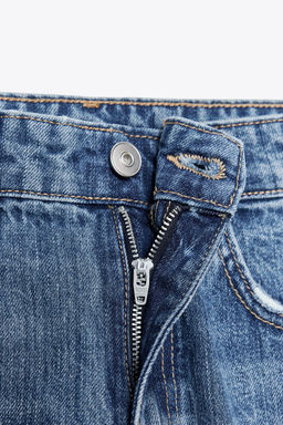 TRF RIPPED WIDE-LEG MID-WAIST JEANS - Zara фото 7