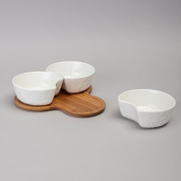 МЕНАЖНИЦА 3 СЕКЦИИ LEFARD FLOWERS STORY НА ДЕРЕВ. ПОДСТАВКЕ 22*22*6 СМ 250 МЛ  фото 4